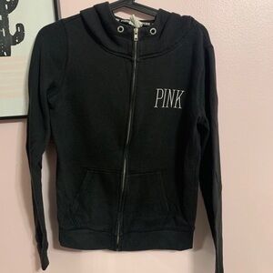 pink | black cheetah zip up hoodie